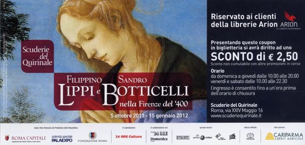 Alle Scuderie con Arion: Filippino Lippi e Sandro Botticelli. Scopri come ritirare il tuo buono sconto