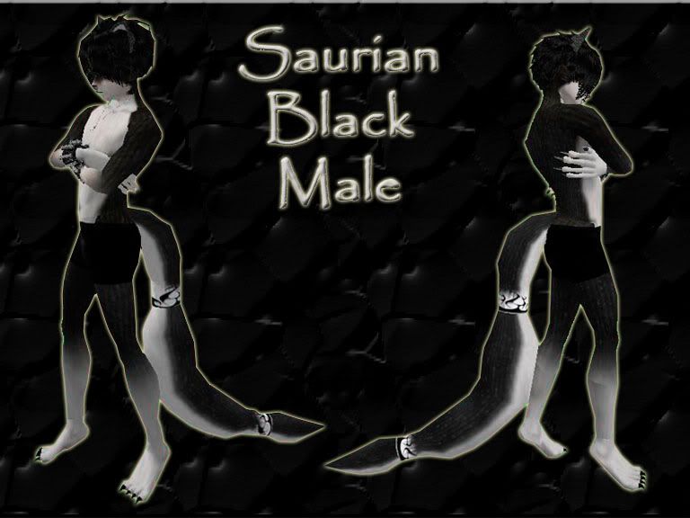Saurian Black Male Product Pic.