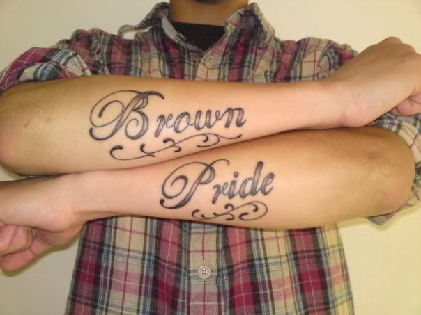 brown tattoo. Brown pride tattoo