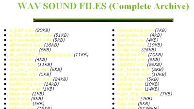 Wav Sound Files