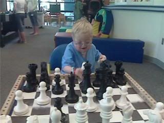 playing chess with mom