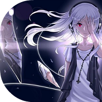 Blonde Hair Red Eyes Large Scale Photo By Werewolf Lover Photo