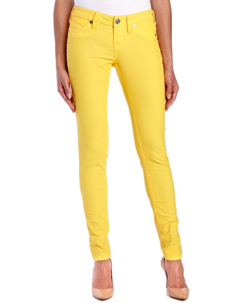yellow denim jeans