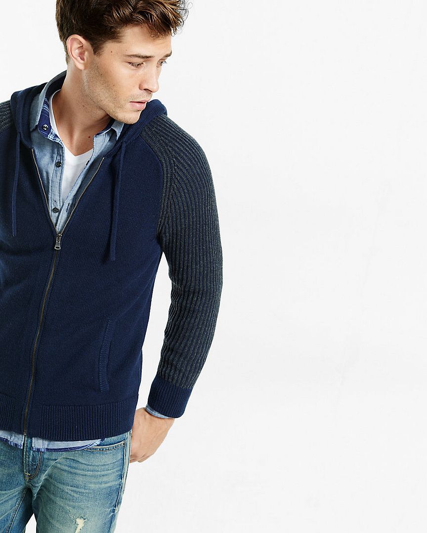 express hooded cardigan