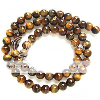 6mm African Roar Tigers Eye Round Loose Beads 15  